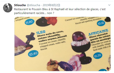 去年就有网友质疑这两款冰淇淋带有“种族主义色彩”